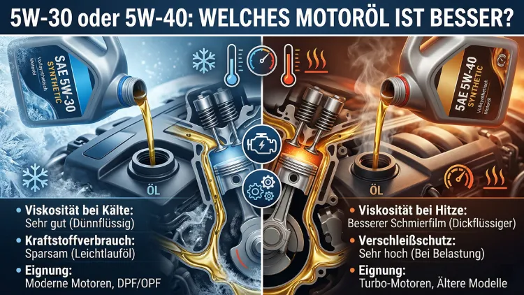 5W-30 oder 5W-40: Welches Motoröl ist besser?