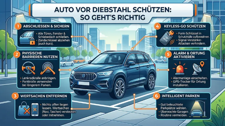 Auto vor Diebstahl schützen: So geht’s richtig