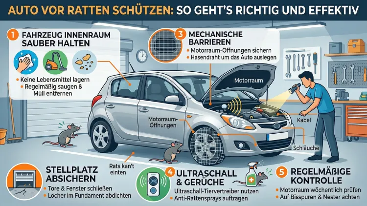 Auto vor Ratten schützen: So geht’s richtig und effektiv