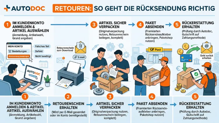 Autodoc Retouren: So geht die Rücksendung richtig