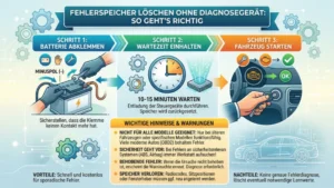 Fehlerspeicher löschen ohne Diagnosegerät: So geht’s richtig