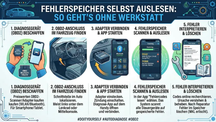 Fehlerspeicher selbst auslesen: So geht’s ohne Werkstatt