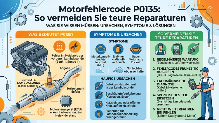 Motorfehlercode P0135: So vermeiden Sie teure Reparaturen
